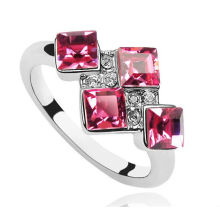 Mais novo design de jóias de diamante rosa platina anéis de casamento